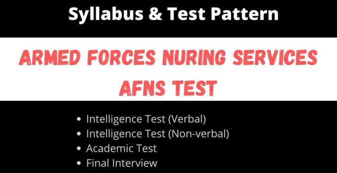 AFNS Test Syllabus