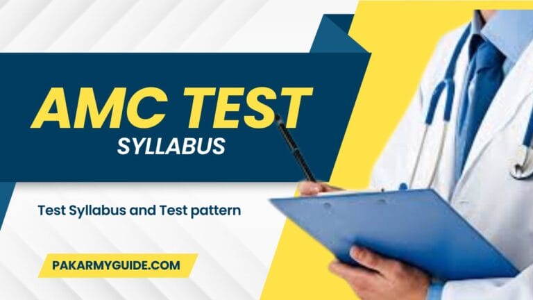AMC Test Syllabus | AMC Test Pattern | - PAK ARMY GUIDE